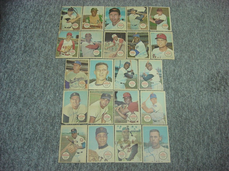 Collection of 22 vintage 1967 Topps Pin-Ups insert posters