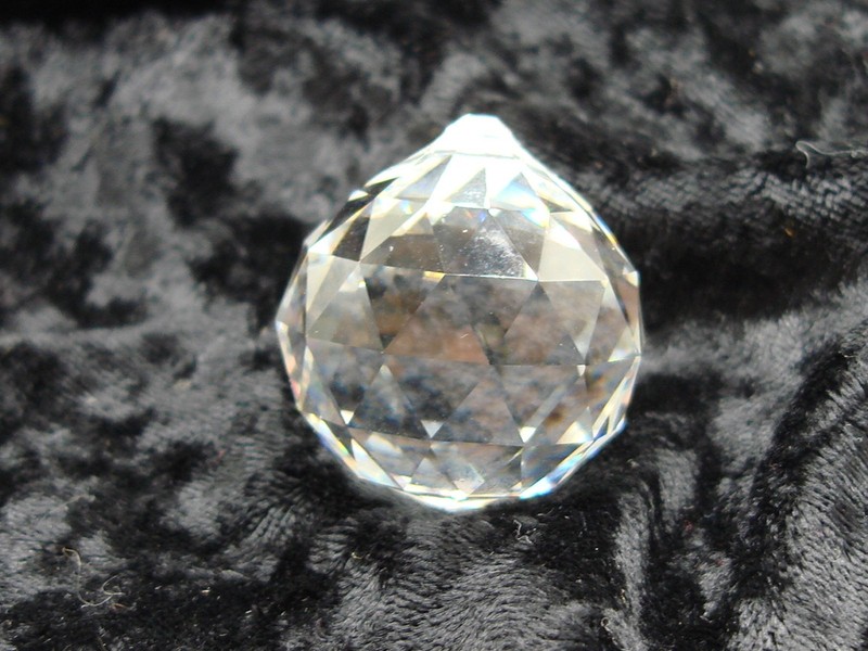 Vintage Large Facet Lead Crystal Suncatcher