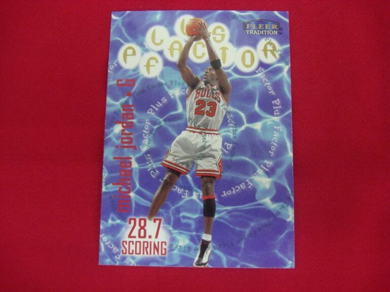 1998-99 Fleer Tradition Plus Factor Michael Jordan #142 Chicago Bulls Basketball Card