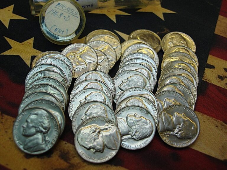 1968 D Jefferson Nickel Roll, 40 Nice BU Coins