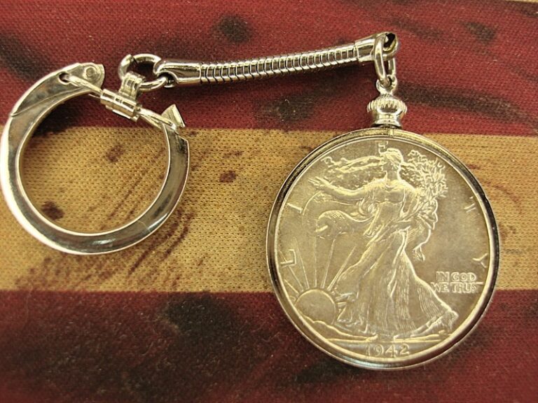 1942 Walking Liberty Half Dollar Keychain