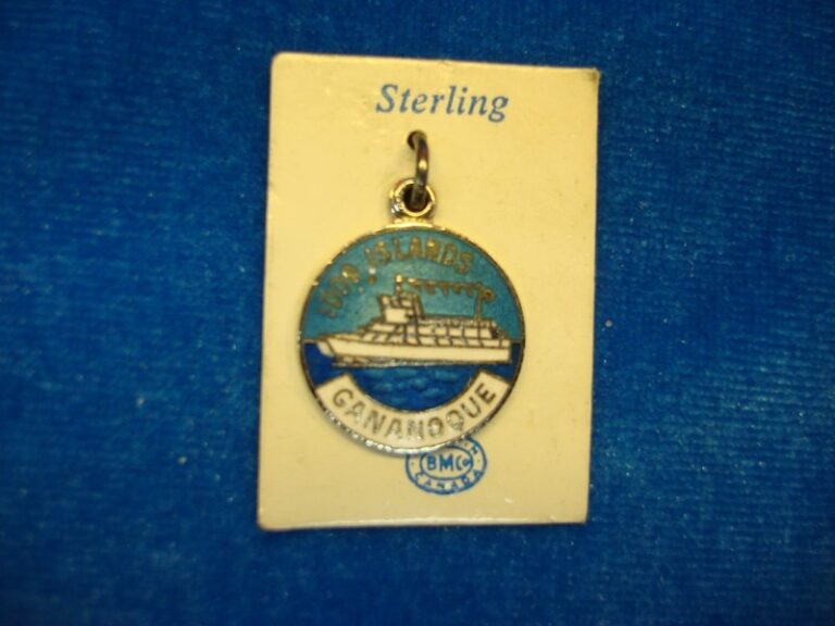 Vintage sterling silver charm of the Thousand Islands, Gananoque