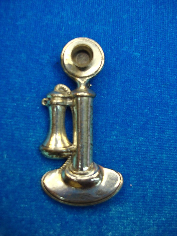 Vintage sterling silver candlestick telephone pin by Beau Sterling