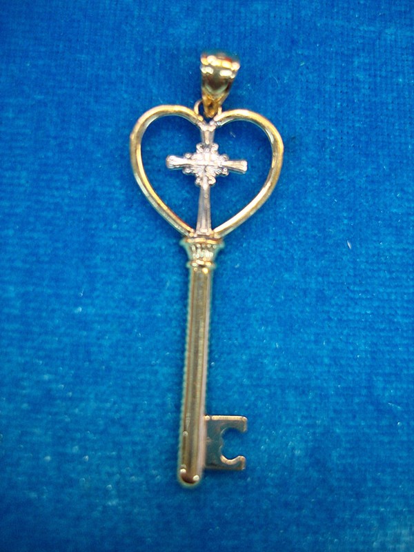 Sterling silver and gold vermeil cross pendant
