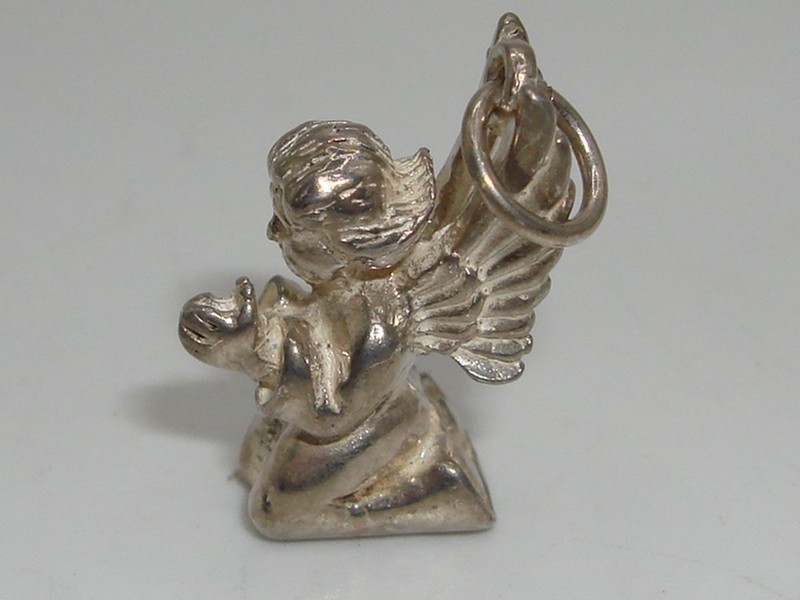 Vintage Sterling Silver Praying Angel Charm