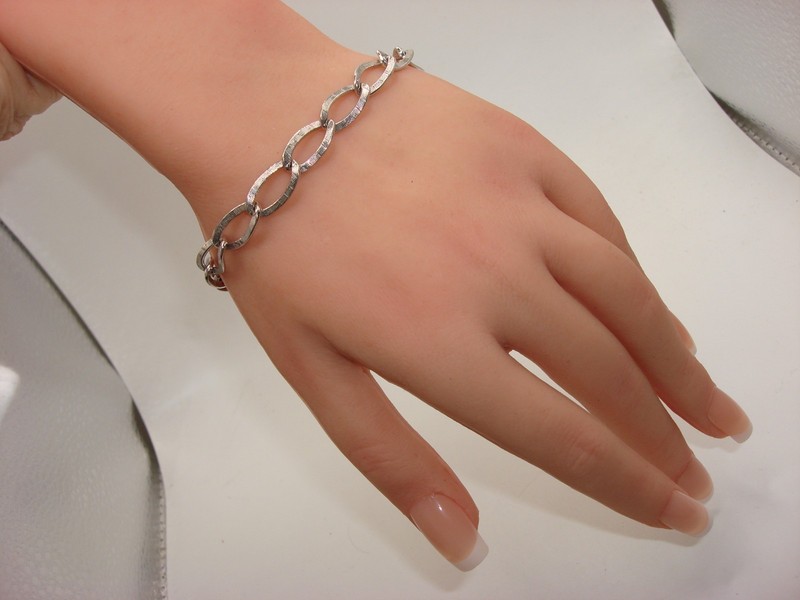Vintage C.T. Sterling Silver Curb Chain Bracelet