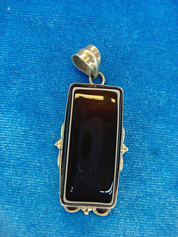 Custom carnelian sterling silver pendant