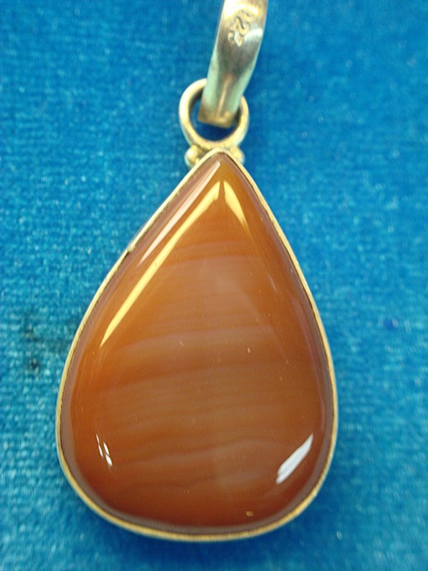 Handmade Sterling Silver Carnelian Pendant, Custom Design