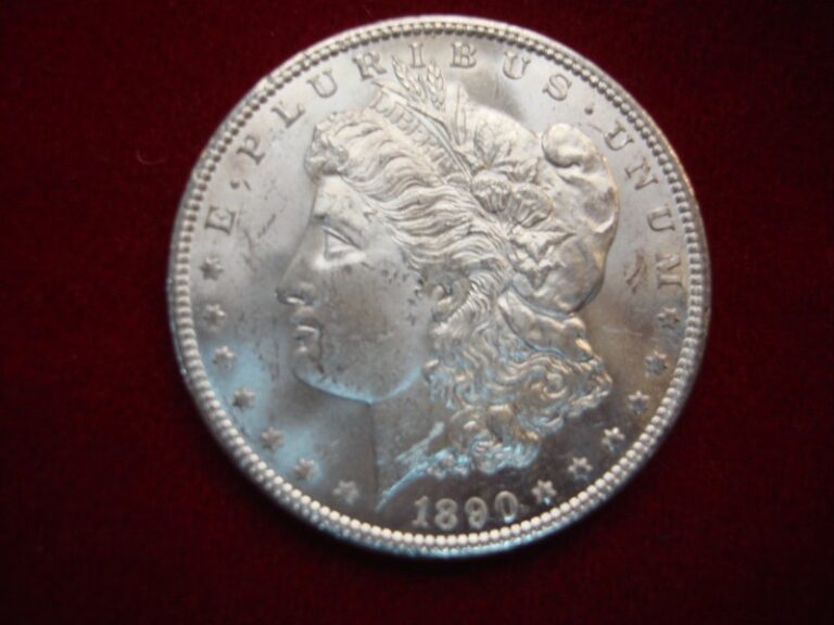 1890 CC Morgan Dollar, uncirculated with frostiness