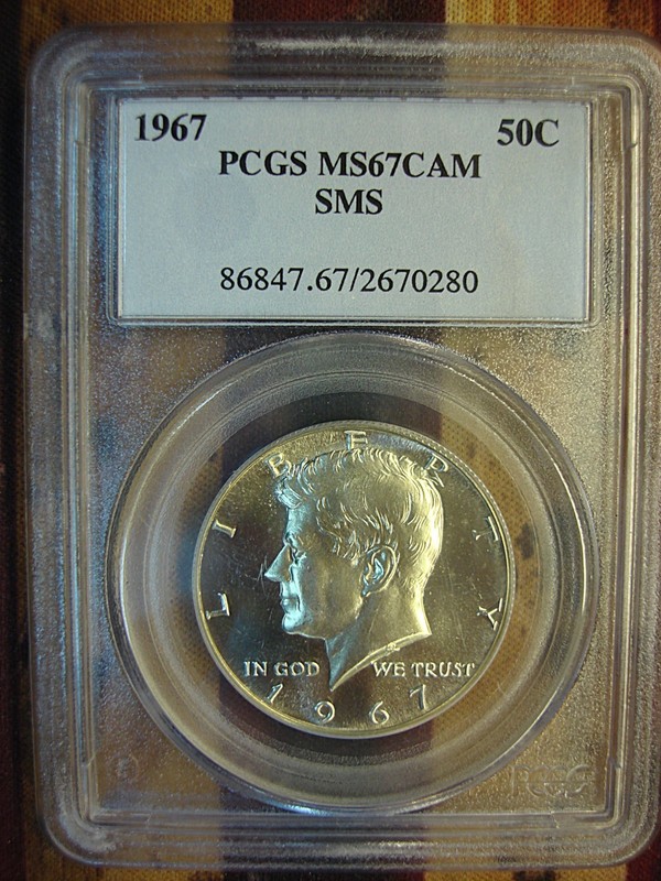 1967 SMS Kennedy Half Dollar PCGS MS67 CAM
