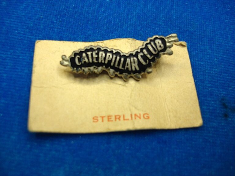 WWII USAAF Sterling Silver Caterpillar Club Paratrooper Pin