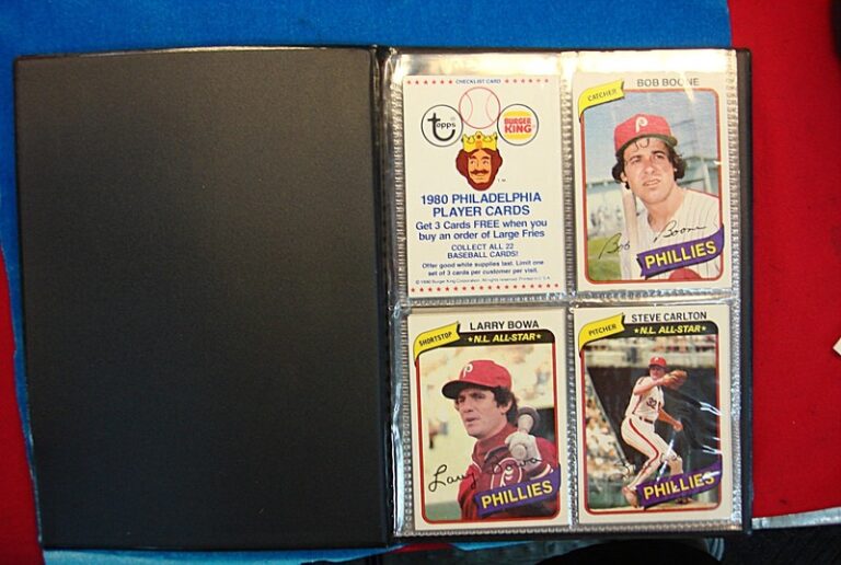1980 Topps Phillies Burger King trading card set in Near Mint condition