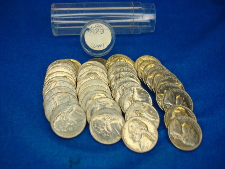 Vintage 1969-D Jefferson Nickel Roll