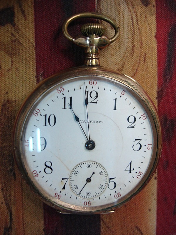 Antique Waltham Grade 635 Pocket Watch, gold filled, 1908