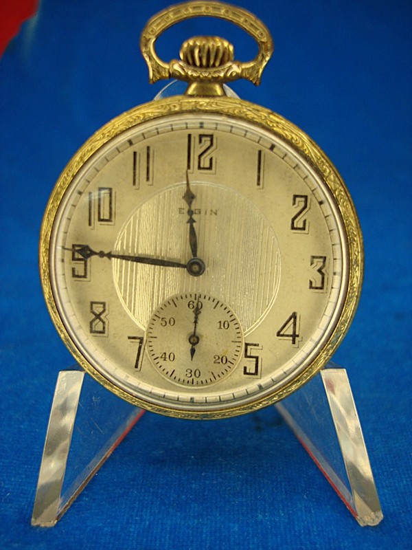 Vintage Elgin Open Face Pocket Watch, Grade 303 / 7 Jewels