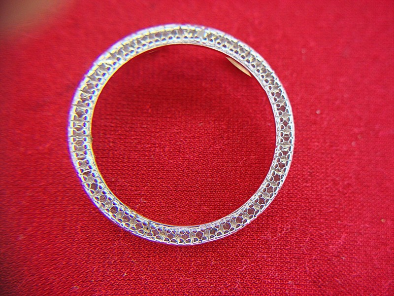 Gold Vermeil & Diamond Accent Circle Pendant
