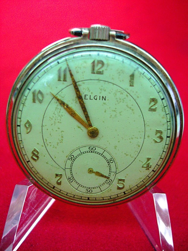 Vintage Elgin Grade 546 open face pocket watch, working condition