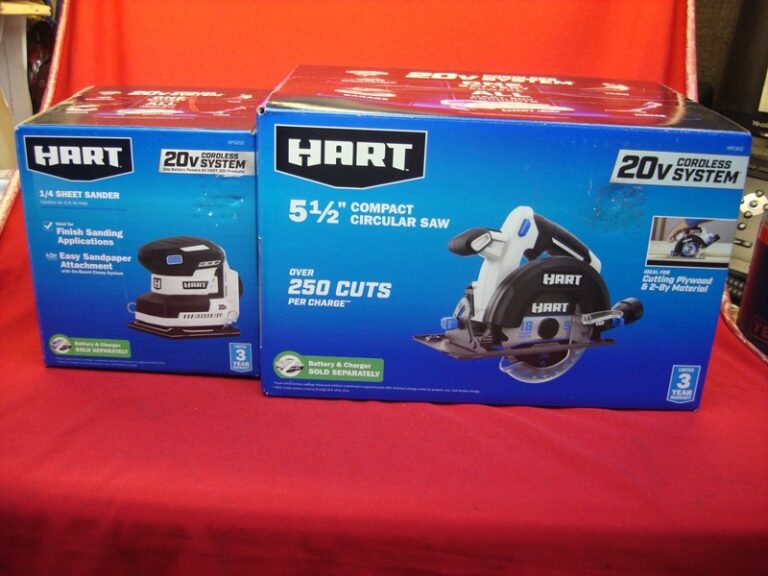 HART 20V Cordless Power Tool Combo: Compact Circular Saw and 1/4 Sheet Sander