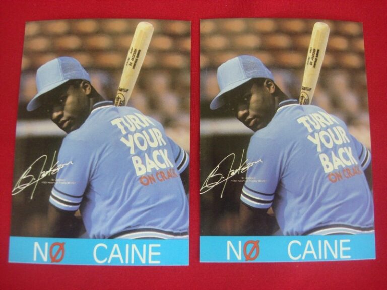 Bo Jackson baseball cards, No Caine anti-drug campaign