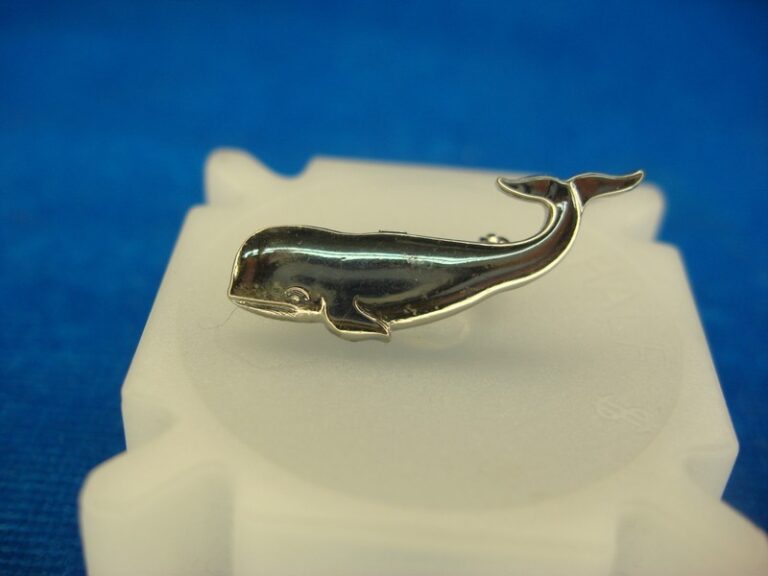 Sterling Silver Sperm Whale Pin