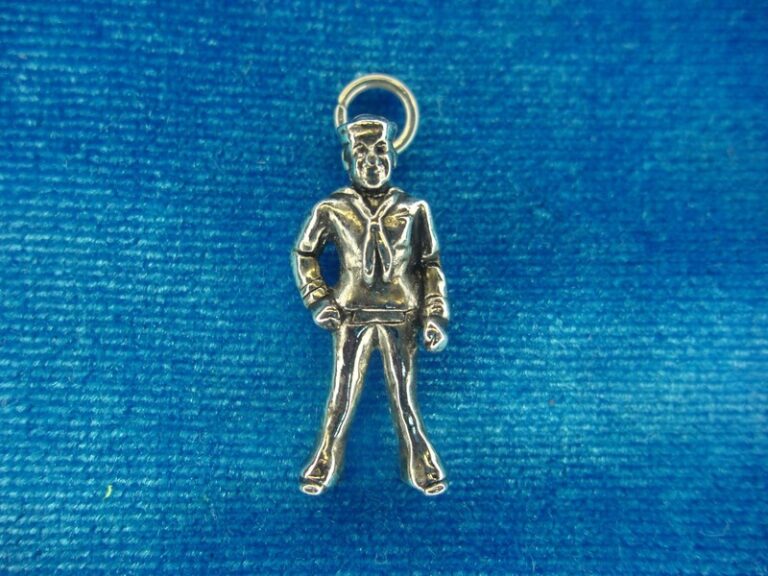 Vintage Sterling Silver Sailor Charm - Crest Craft Ster