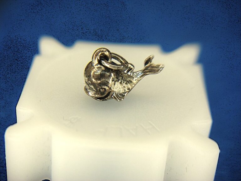 Vintage Sterling Silver Whale Charm