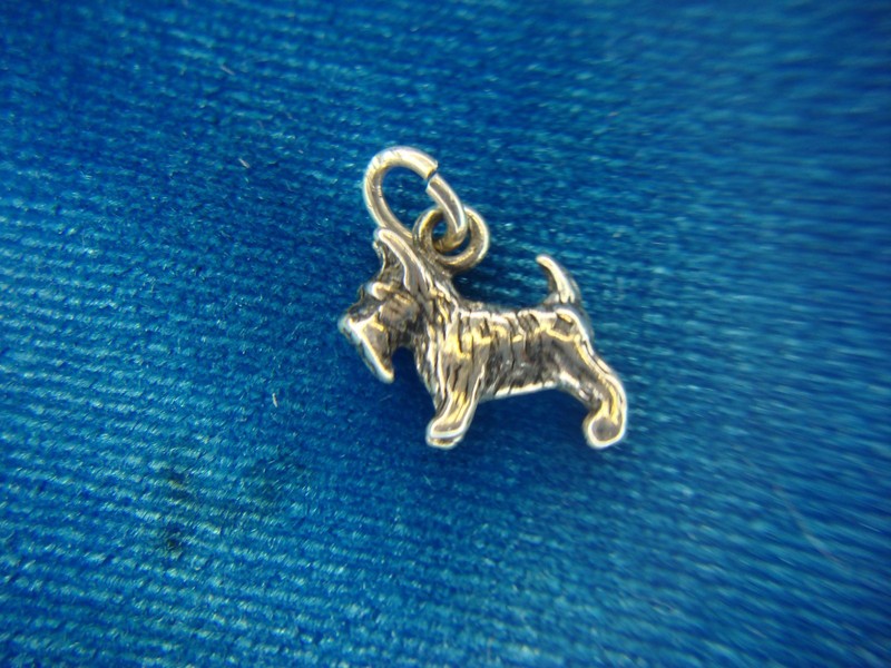 Sterling silver Scottie dog charm