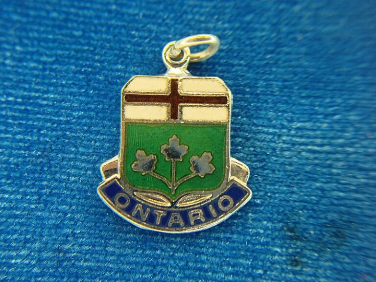 Vintage Sterling Silver Ontario Coat of Arms Charm