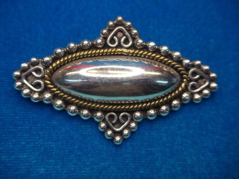 Vintage Taxco sterling silver pin/pendant with rope design