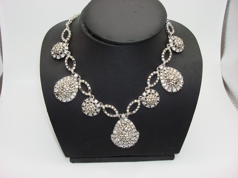 Vintage Ciner Rhinestone Choker Necklace