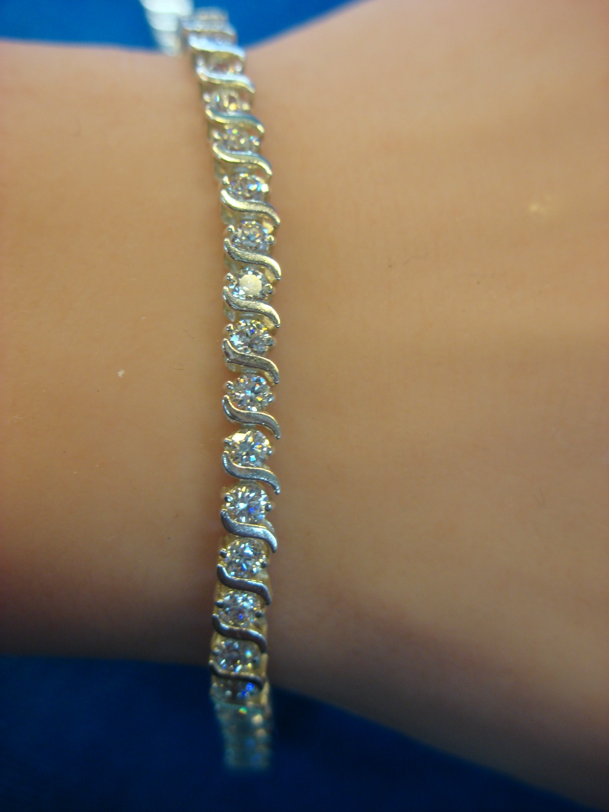 Sparkling Sterling Silver Tennis Bracelet with CZ Stones
