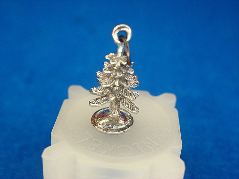 Bea Sterling Silver Holiday Tree Charm, 1 inch, pre-owned
