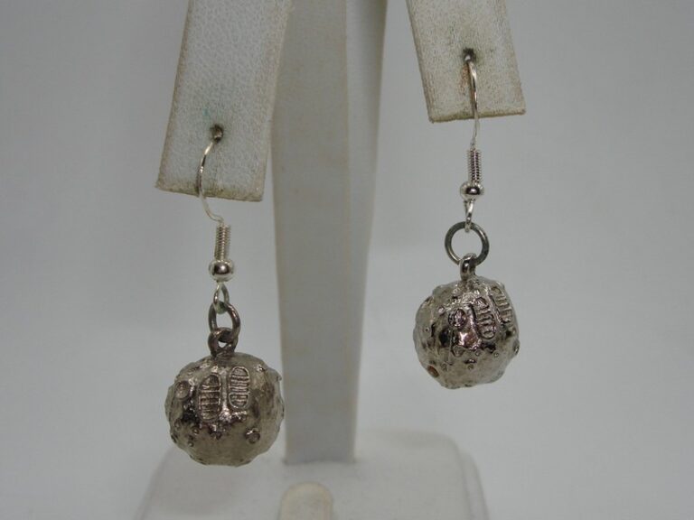 Vintage Sterling Silver Apollo 11 Moon Landing Dangle Earrings