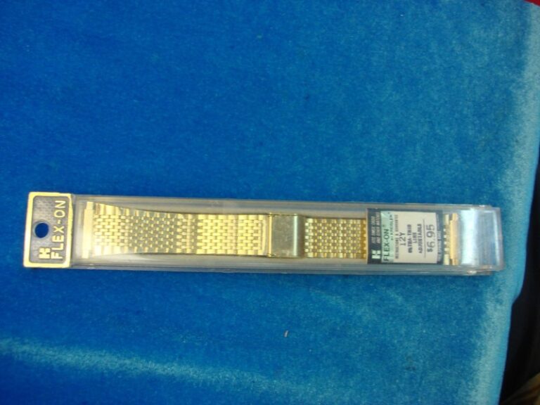 Vintage Kreisler Flex-On Gold Plated Stainless Steel Watch Band - NOS