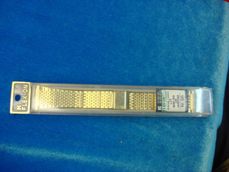 Vintage Kreisler Flex-On Gold Plated Stainless Steel Watch Band - NOS