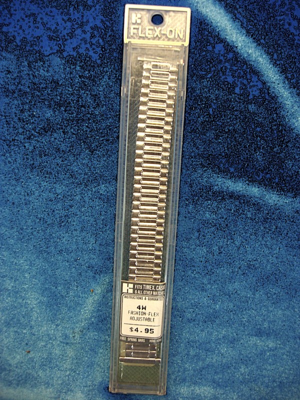 Vintage Kreisler Flex-On Polished Stainless Steel Watch Band - NOS
