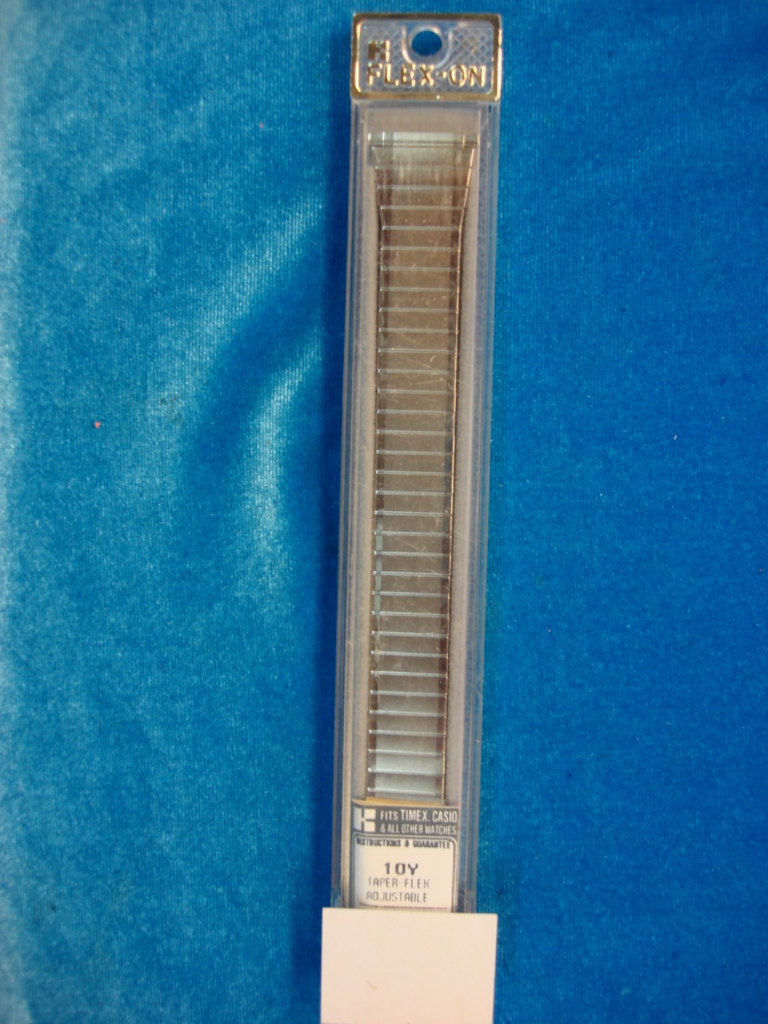 Vintage Kreisler Flex-On Stainless Steel and Gold Watch Band - NOS