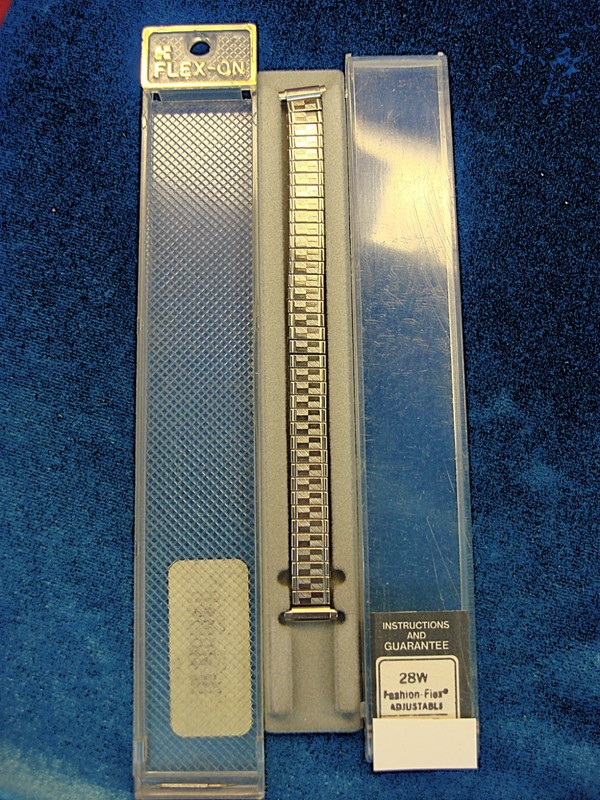 Vintage Kreisler Flex-On Silver Stainless Steel Watch Band - NOS, 9-12mm