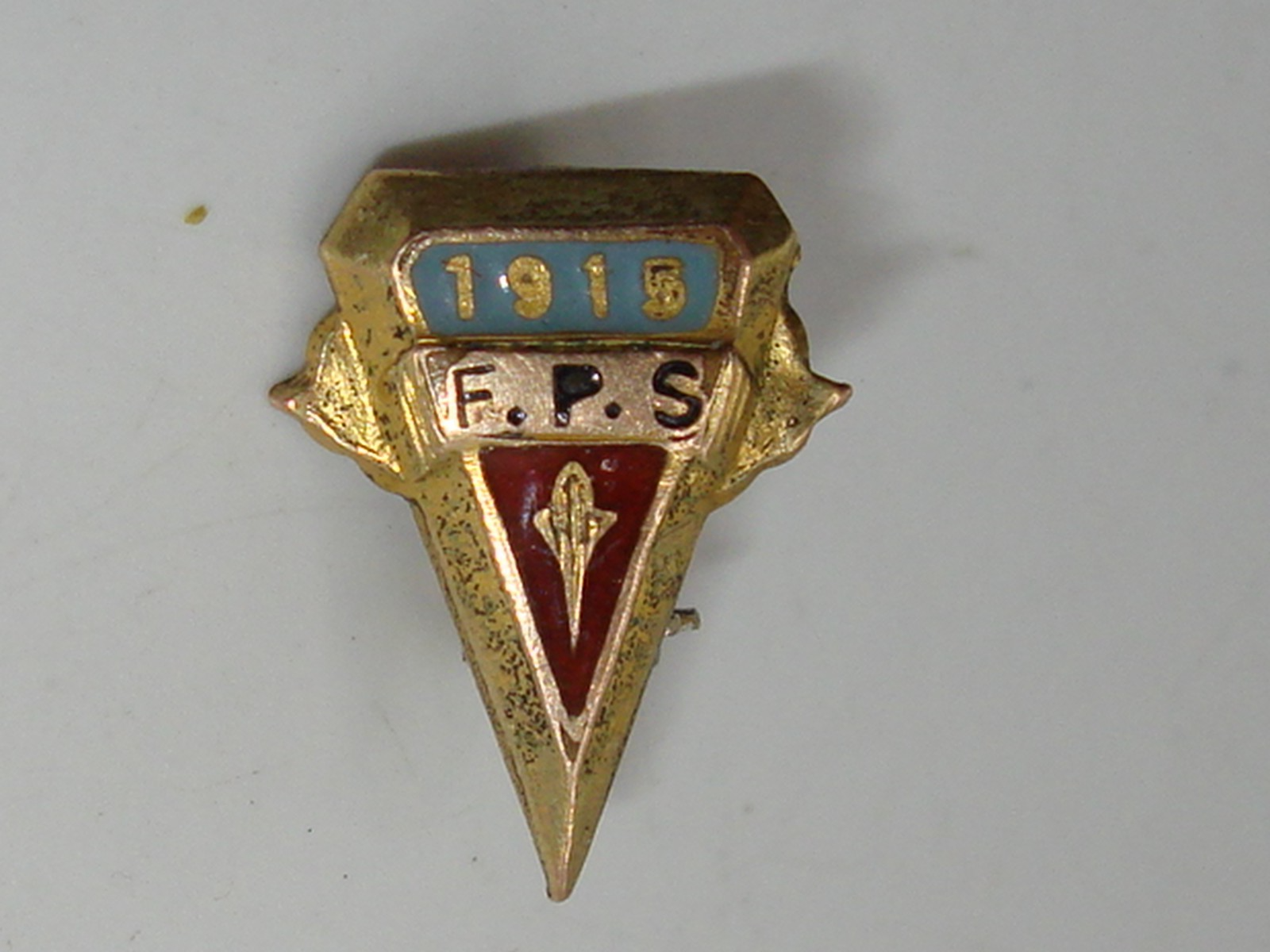 Antique 1915 Federal Protective Services Enamel Lapel Pin
