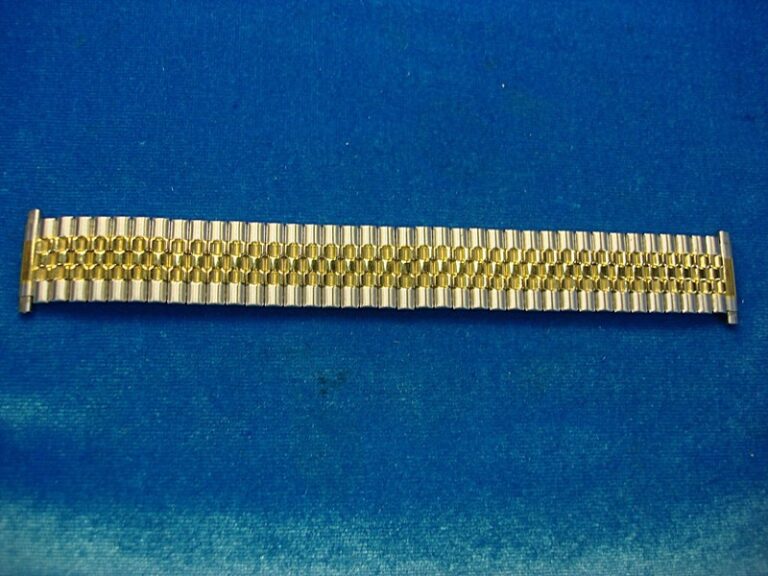 Vintage Kreisler 2-Tone Stainless Steel Stretch Watch Band - NOS