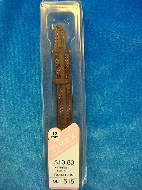 Vintage distressed leather watch band for women