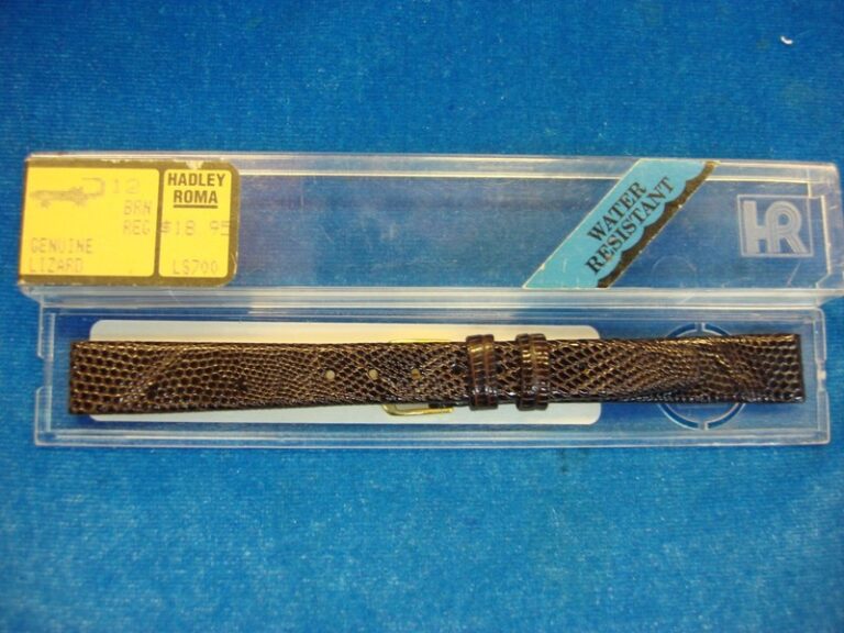 New Old Stock (NOS) Hadley Romas LS700 Brown Genuine Lizard Leather Women's Watch Band