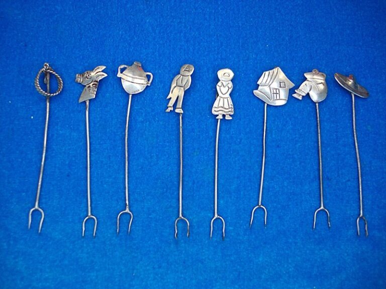Vintage set of three Taxco sterling silver forks/picks