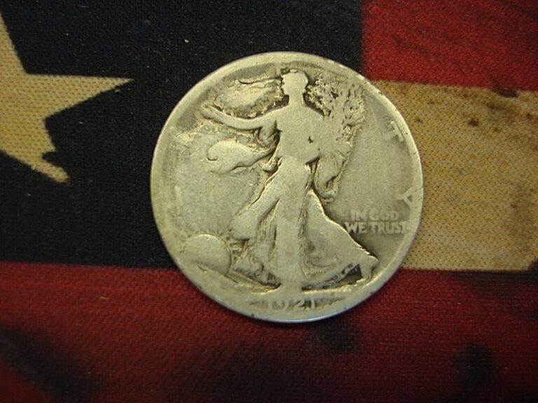 1921-S Walking Liberty Half Dollar coin with normal wear