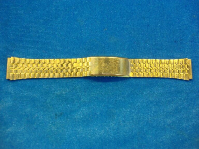 Vintage Gold Tone Wristwatch Band - NOS, 18mm Lugs