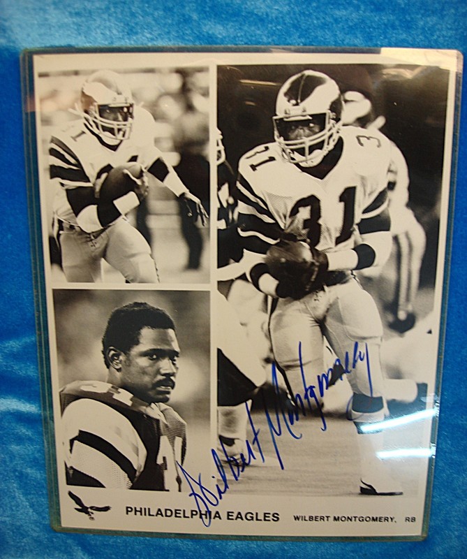 Wilbert Montgomery signed 8x10 photo, Philadelphia Eagles