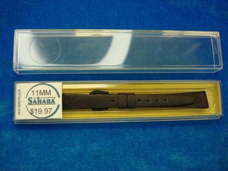 Vintage Sahara 11mm Waterproof Leather Wristwatch Strap, New in Box