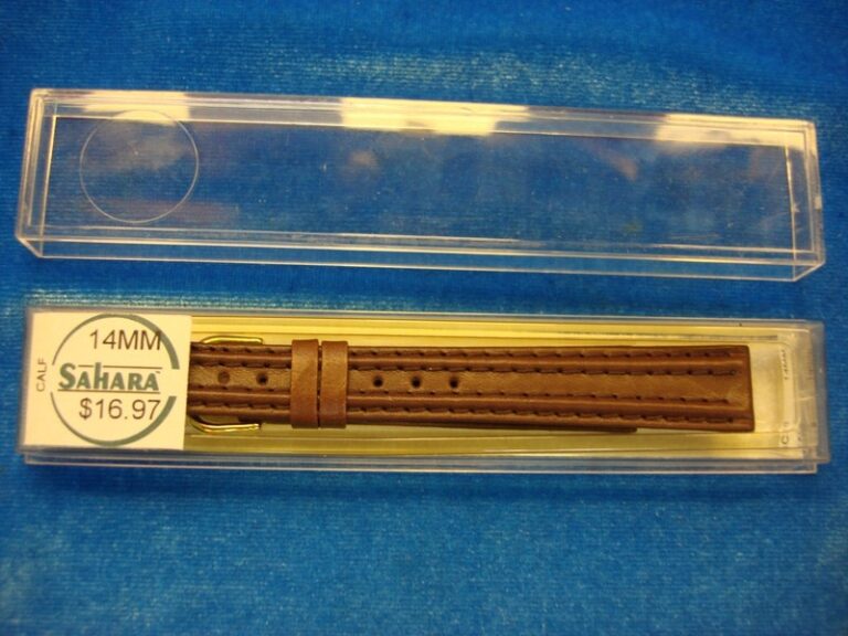 Vintage Sahara Swiss Calfskin Watch Strap - Brown, 14mm