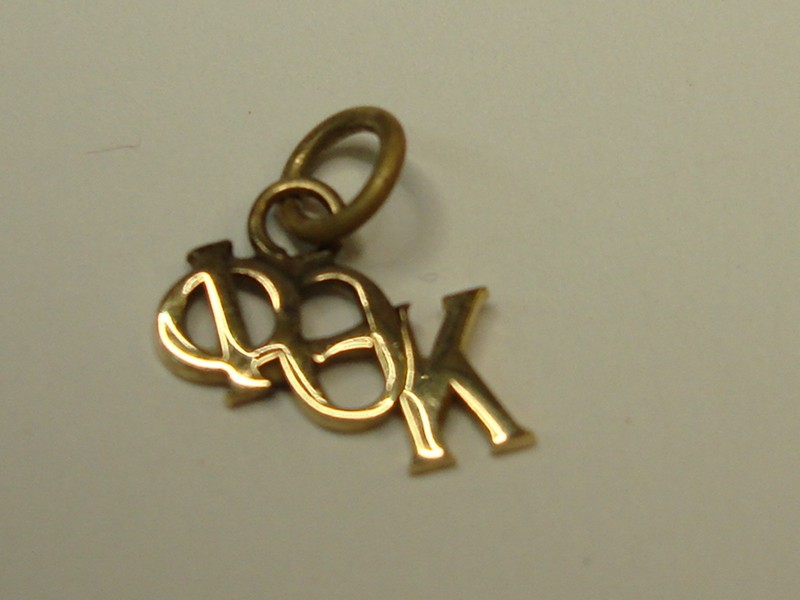 Vintage 10K rose gold Phi Kappa Psi fraternity charm