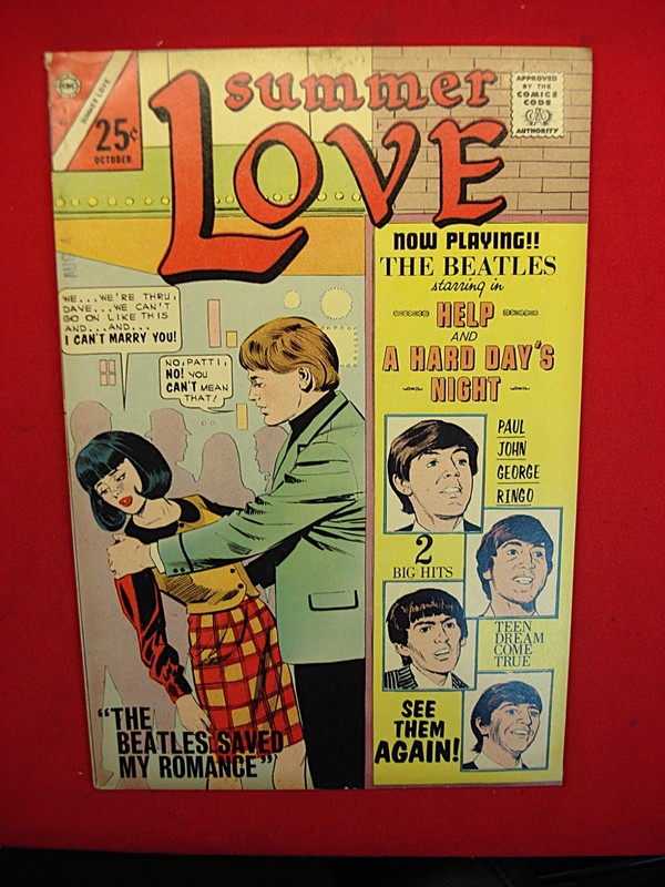 Summer Love Vol. 2 #47 comic book cover featuring The Beatles
